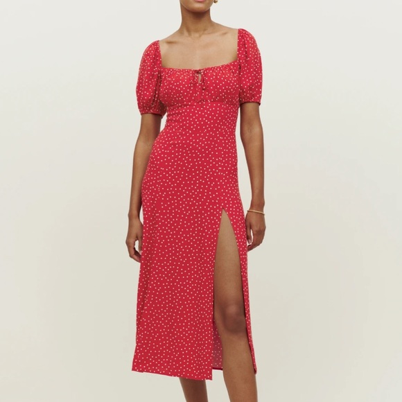 Reformation teyana dress - red polka dot - Picture 1 of 6